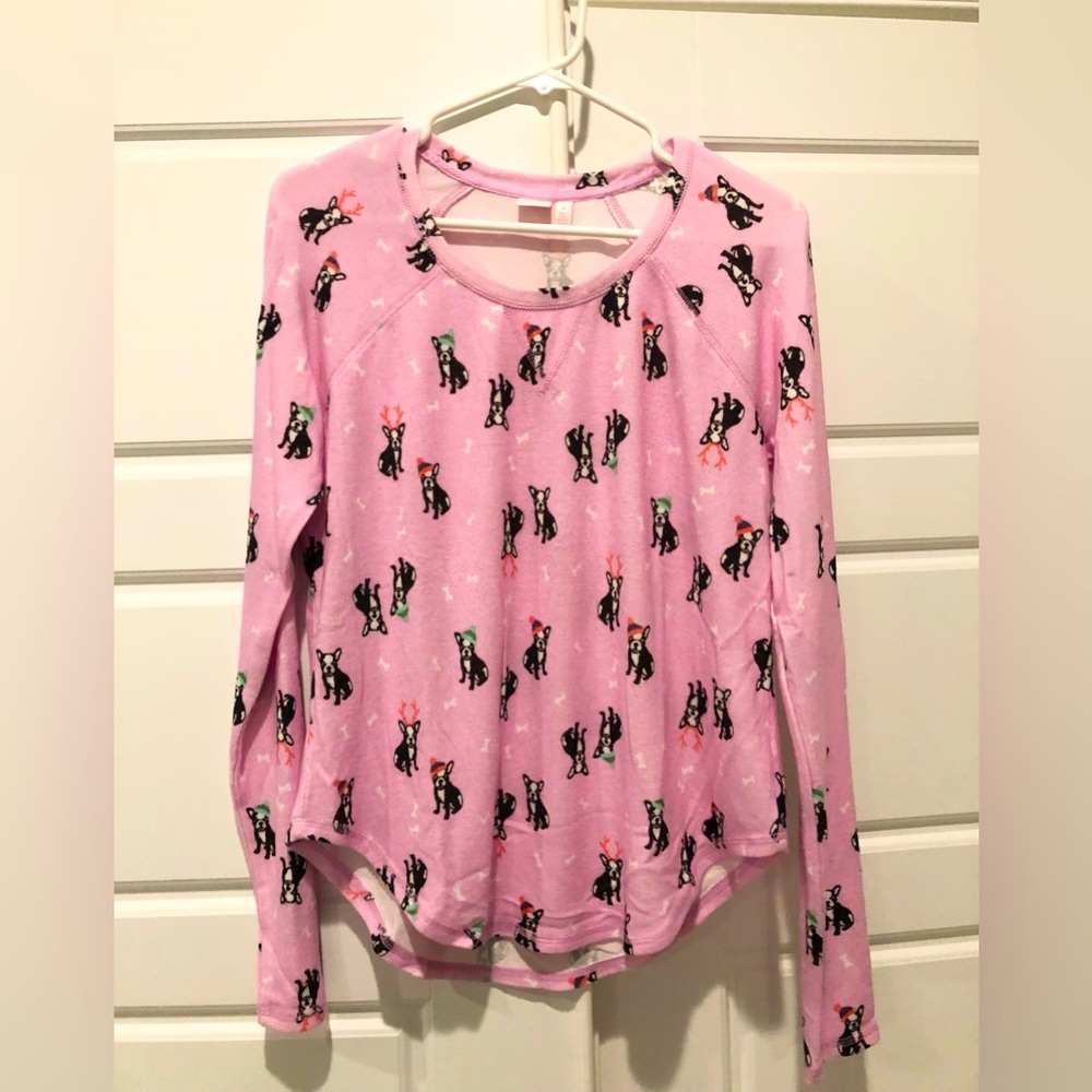 *NWT Make + Model Pajama Set - Super soft! Pink Boston Terriers in size Medium